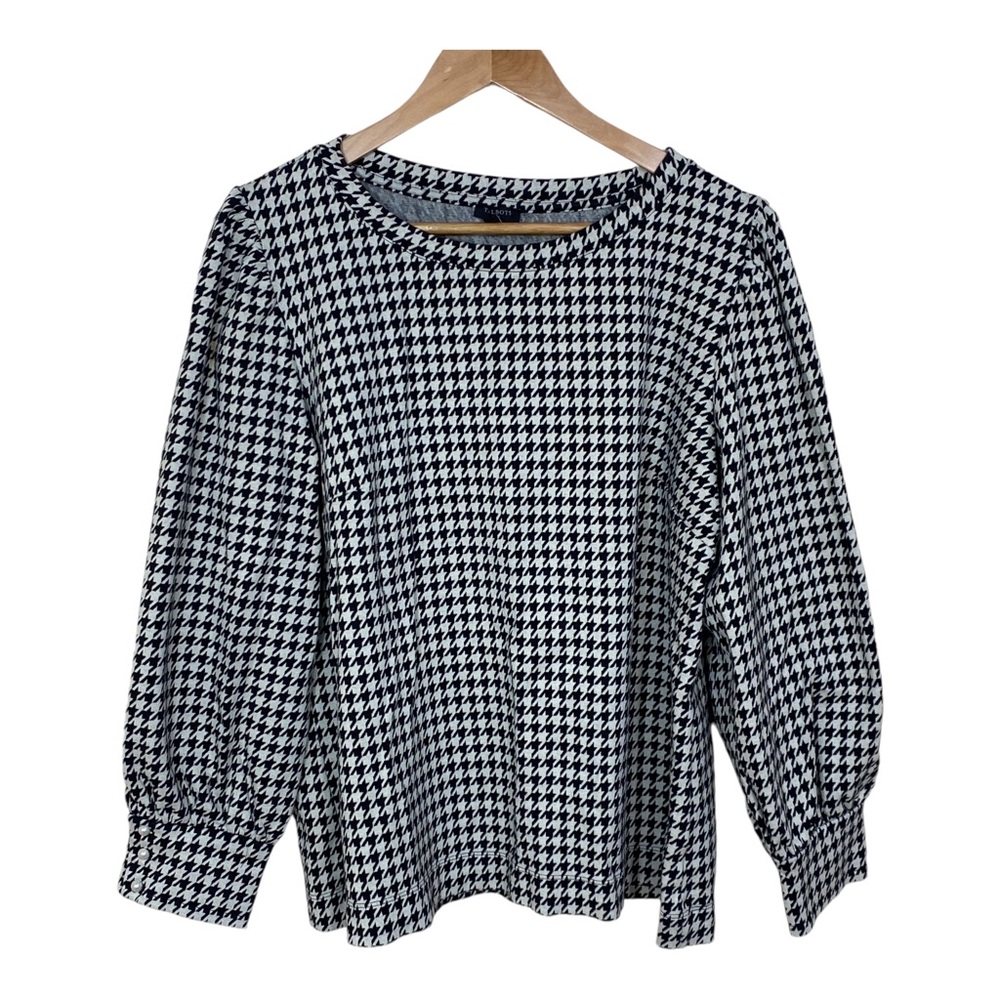 Houndstooth Black and White Women's Top